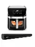 Combo Horno Freidora de Aire XL Negra Kitchen Elite + Barra de Sonido Negra Aeron Hogar – Cocina y sonido integrados hogar