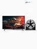 Combo Televisor 32" LED + Ventilador de Piso 20" Negro Innova – Comodidad y diversión para tu espacio