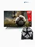 Combo Televisor 50" QLED UHD 4K Negro + Ventilador de Piso Negro Innova – Frescura ideal para cada entretenimiento