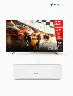 Combo Televisor 55" UHD 4K Negro + Aire Acondicionado Blanco Innova – Entretenimiento envolvente y clima agradable