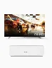 Combo Televisor 58" QLED UHD 4K Negro + Aire Acondicionado Blanco Innova – Máxima calidad visual y confort