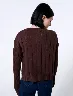 Sweater Trenza Chocolate Mujer – Abrigo elegante con estilo clásico