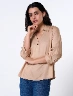 Blusa Cuello en V Camel Mujer – Diseño favorecedor para looks sofisticados