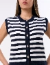 Chaleco Tejido Azul Mujer – Capa versátil para looks modernos