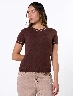 Camiseta Tejida Chocolate Mujer – Textura y estilo para destacar