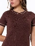 Camiseta Tejida Chocolate Mujer – Textura y estilo para destacar