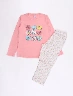 Pijama Buzo Rosa + Pantalón Estampado Niña – Conjunto cómodo para noches acogedoras
