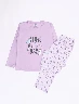 Pijama Buzo Estampado + Pantalón Lila Niña – Dulce elección para noches acogedoras