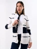 Sweater con Franjas Azul Mujer – Diseño dinámico para looks casuales