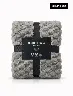 Cobija Jacquard Strip Flannel 3 King Gris – Comodidad premium para descansar