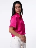 Blusa Manga Corta Fucsia Mujer – Color vibrante para destacar tu estilo