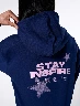Chompa Stay Inspire Azul Mujer – Comodidad moderna con actitud positiva