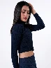 Sweater Acanalado Azul Mujer – Textura elegante para días frescos