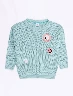 Sweater Caritas Verde Menta Niña – Un toque alegre para sus looks