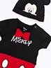 Body Mickey Mouse Negro/Rojo + Gorro Negro Niño – Un conjunto adorable lleno de diversión
