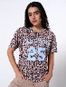Camiseta Animal Print Café Mujer – Estampado audaz para destacar tu look