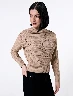 Sweater Calado Taupe Mujer – Delicadeza tejida para looks sofisticados