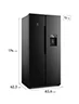 Refrigeradora Side by Side 419Lt Negro | Electrolux – Amplio almacenamiento para mantener todo bien organizado