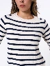 Sweater a Rayas Crudo Mujer – Estilo clásico con un toque moderno