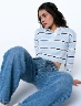 Jean Ballon Azul Medio Mujer – Silueta moderna con estilo relajado