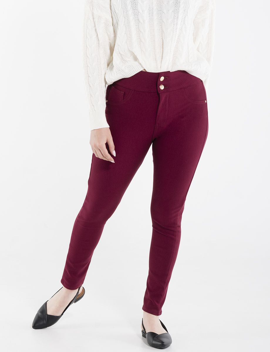 Pantalón punto roma tiro alto