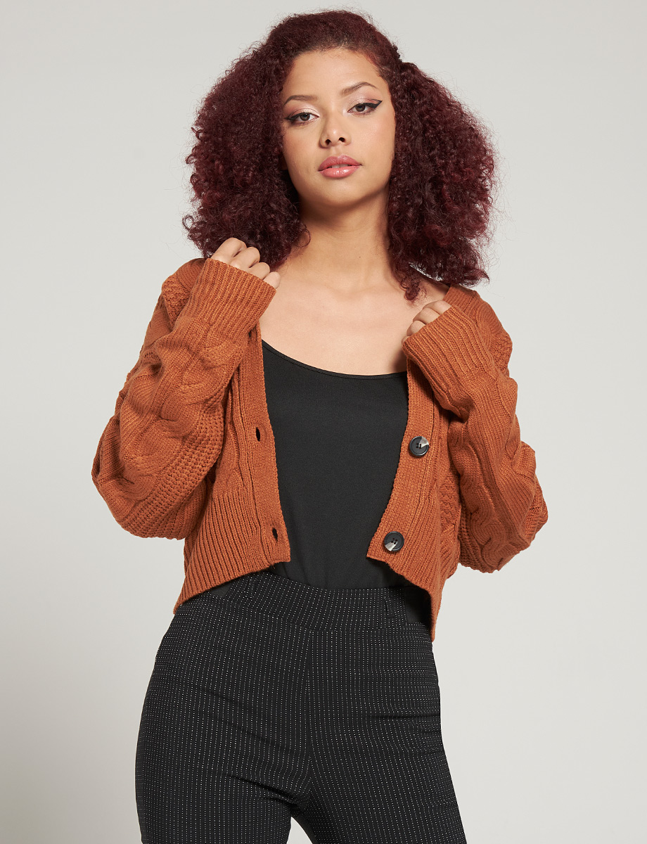 Sweater Trenzado con Botones