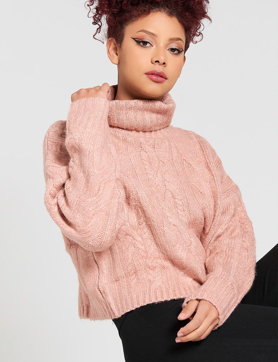 Sweater Cuello Alto Unicolor