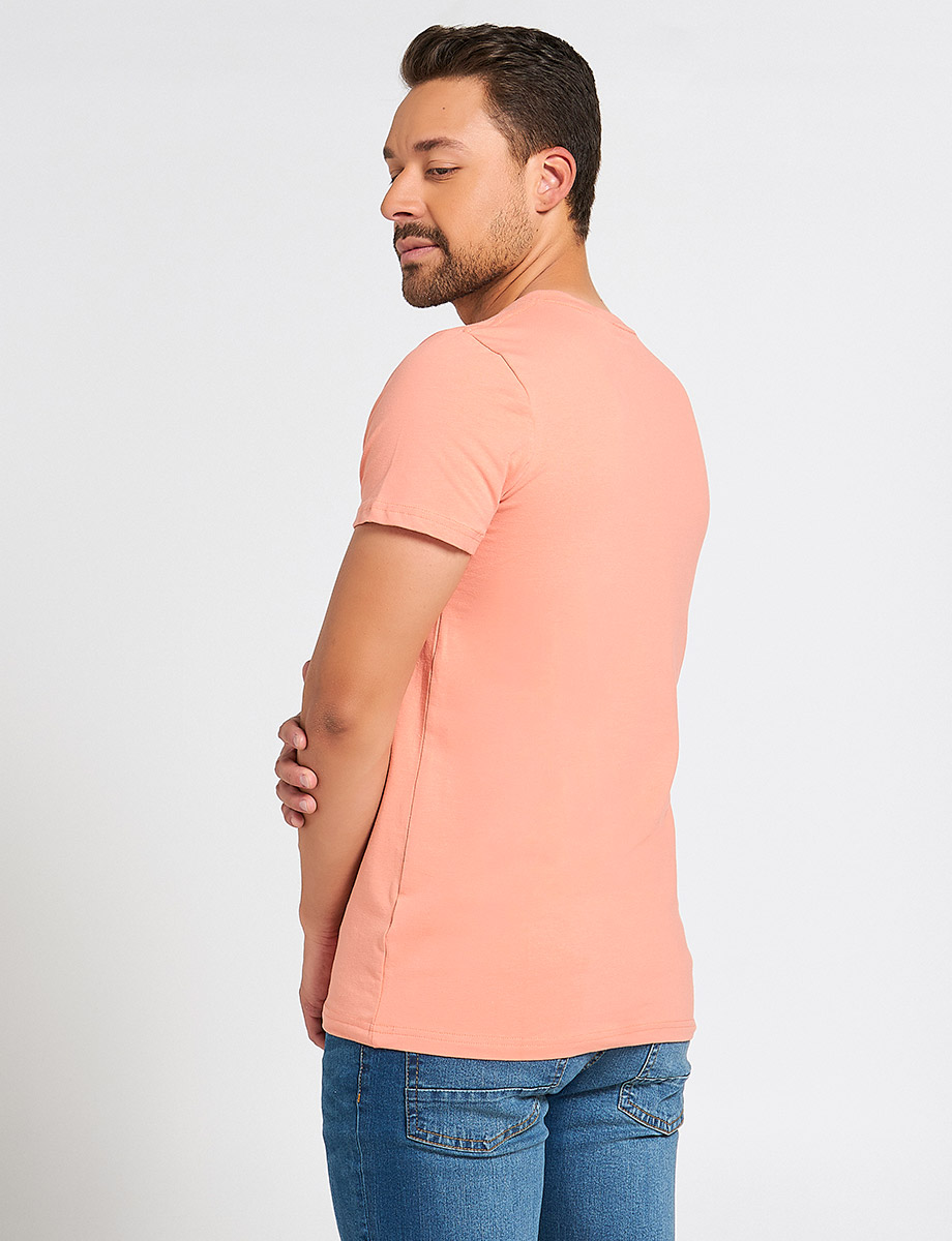 Camiseta Básica Cuello Henley 3 Botones