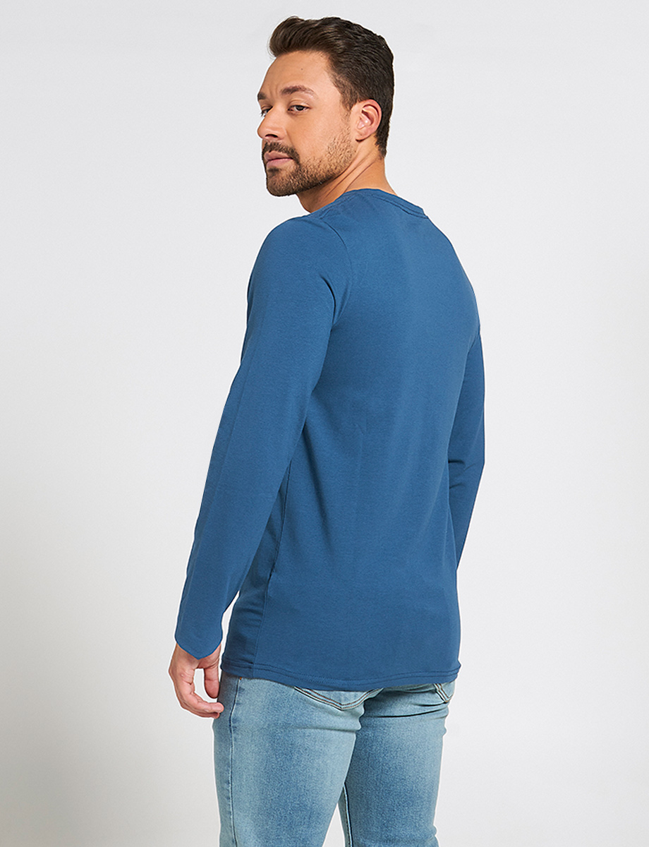 Buzo Básico Cuello Henley 3 Botones