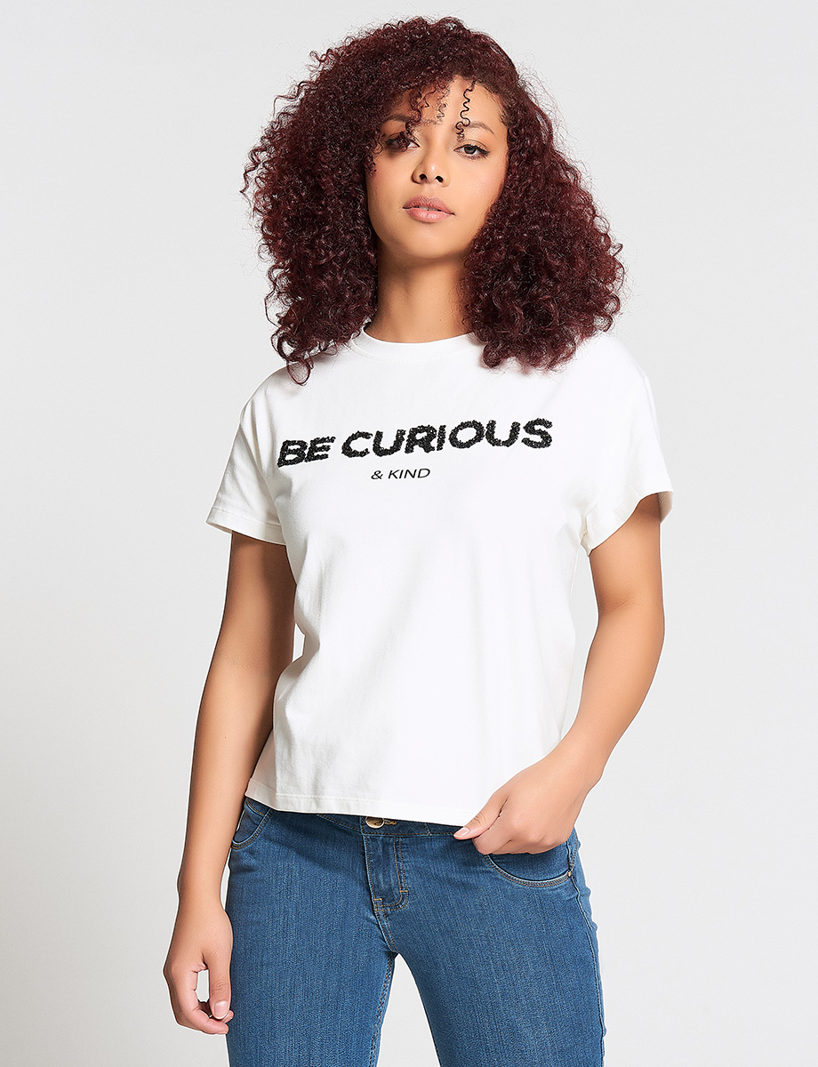 Camiseta Be Curious unicolor