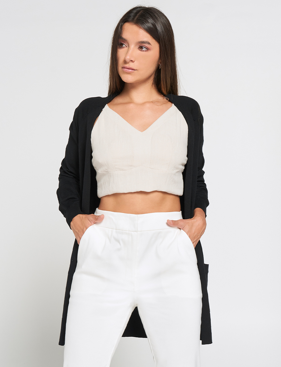 Cardigan Clásico Abierto