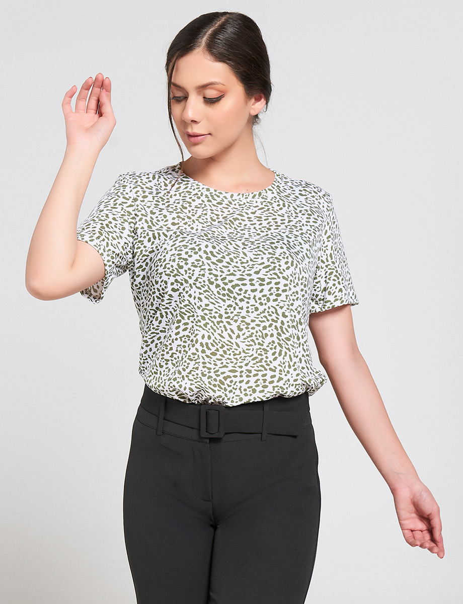 Camiseta Animal Print Manga corta