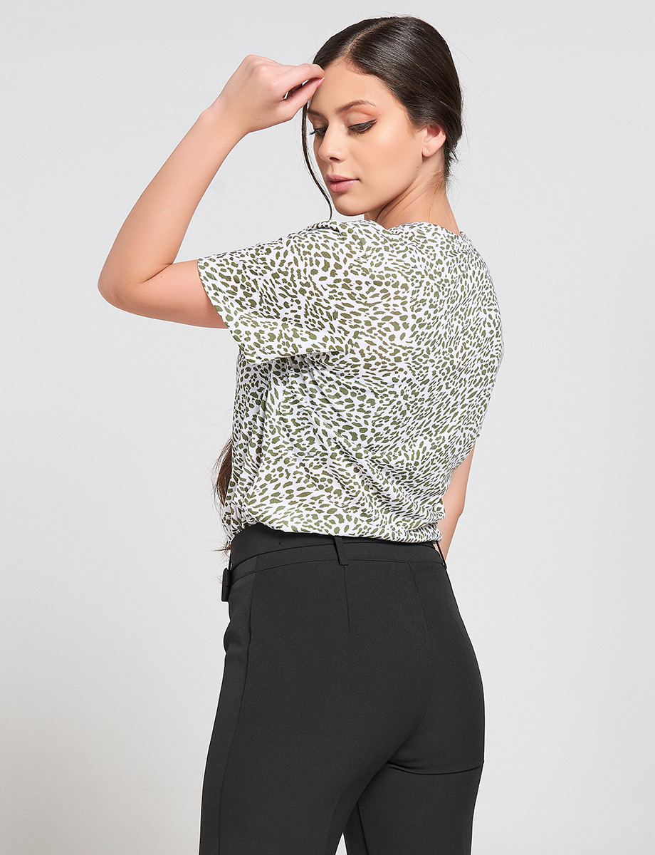 Camiseta Animal Print Manga corta