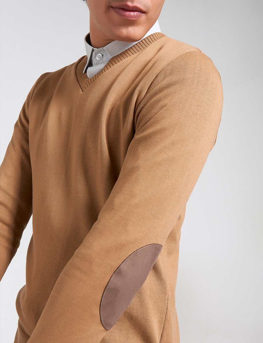 Sweater Unicolor con Coderas