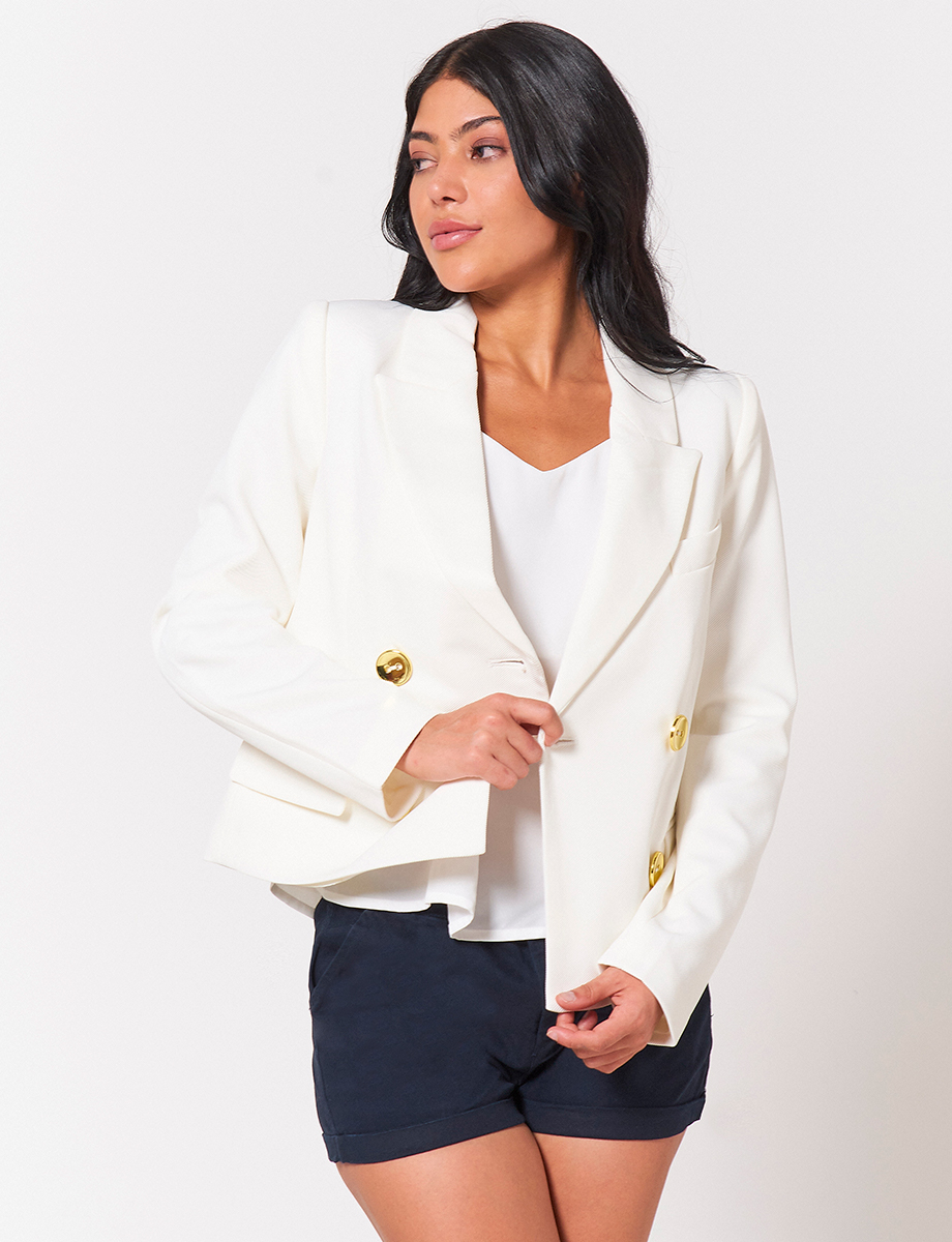 Blazer Unicolor con Botones