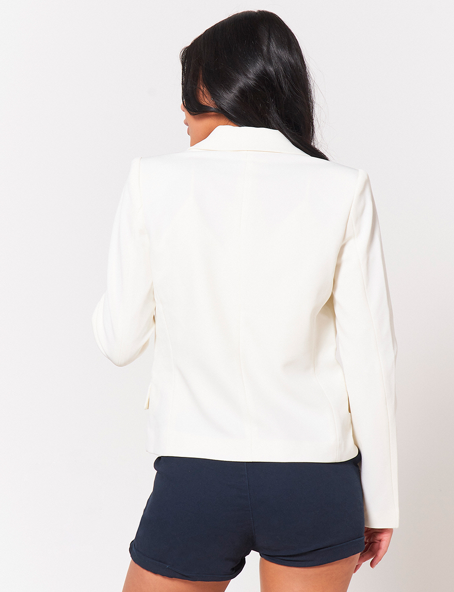 Blazer Unicolor con Botones