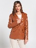 Blazer de Cuerina Unicolor