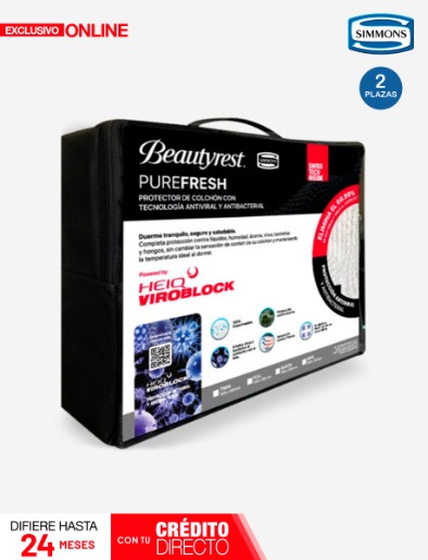 Protector de Colchón Beautyrest PUREFRESH 2 Plazas | Simmons