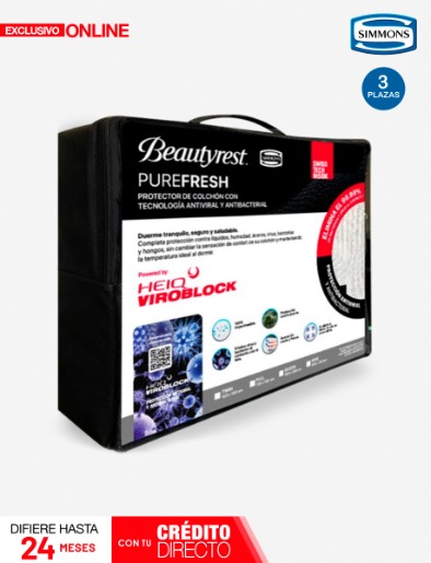 Protector de Colchón Beautyrest PUREFRESH 3 Plazas Simmons