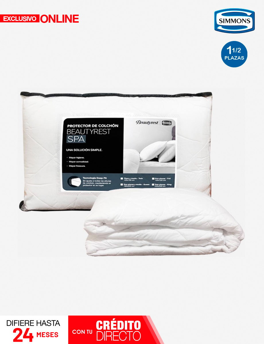 Protector de Colchón Beautyrest SPA - Acolchado 1 1/2 Plazas Simmons