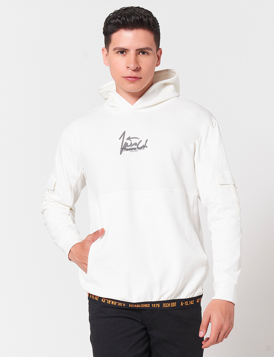 Buzo Nylon Combinado Unicolor
