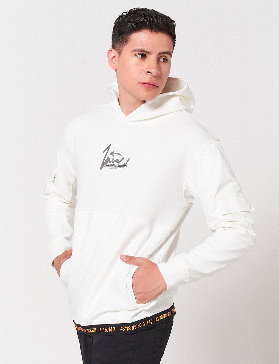 Buzo Nylon Combinado Unicolor