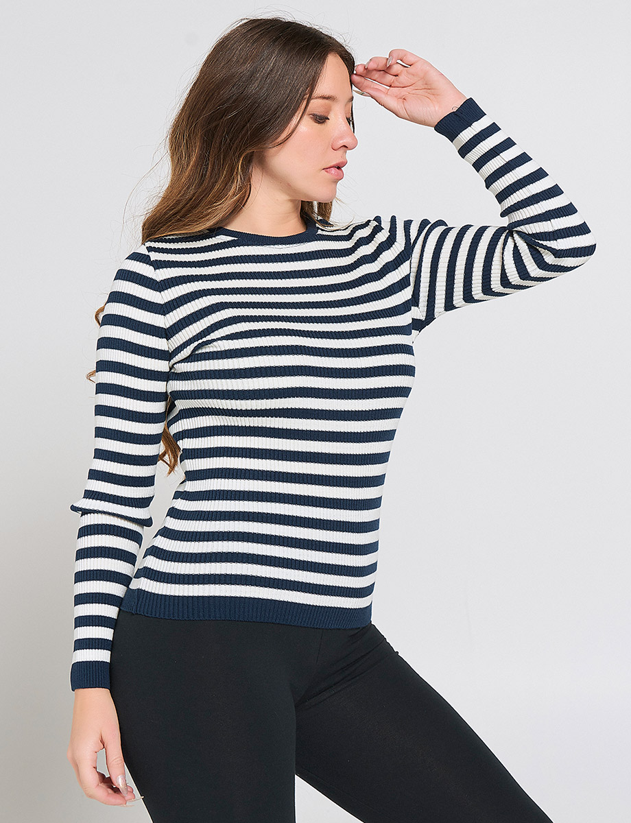 Sweater Básico a Rayas