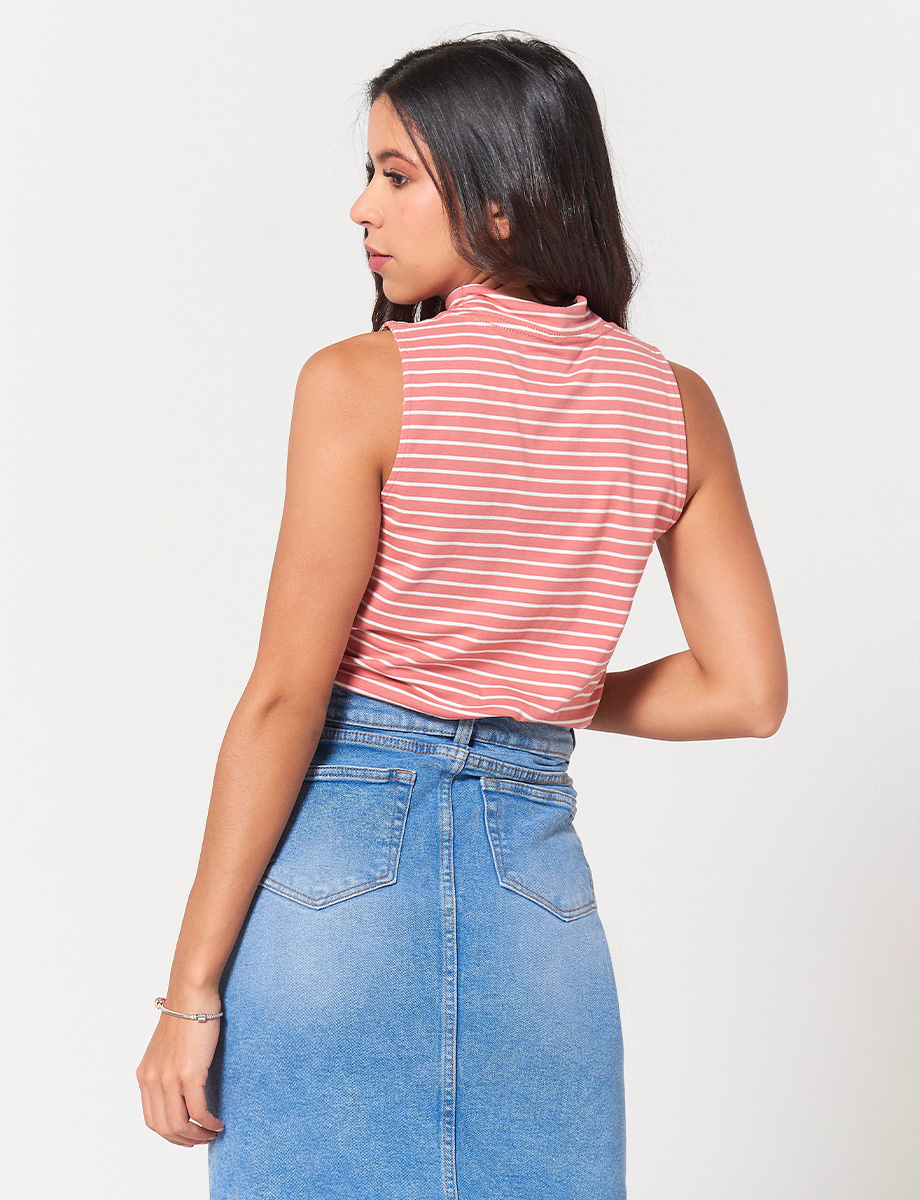 Top a Rayas Unicolor