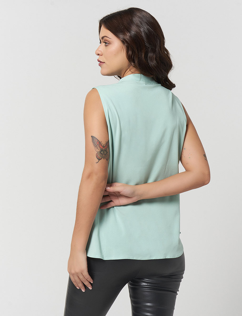 Top Cuello Mao Unicolor