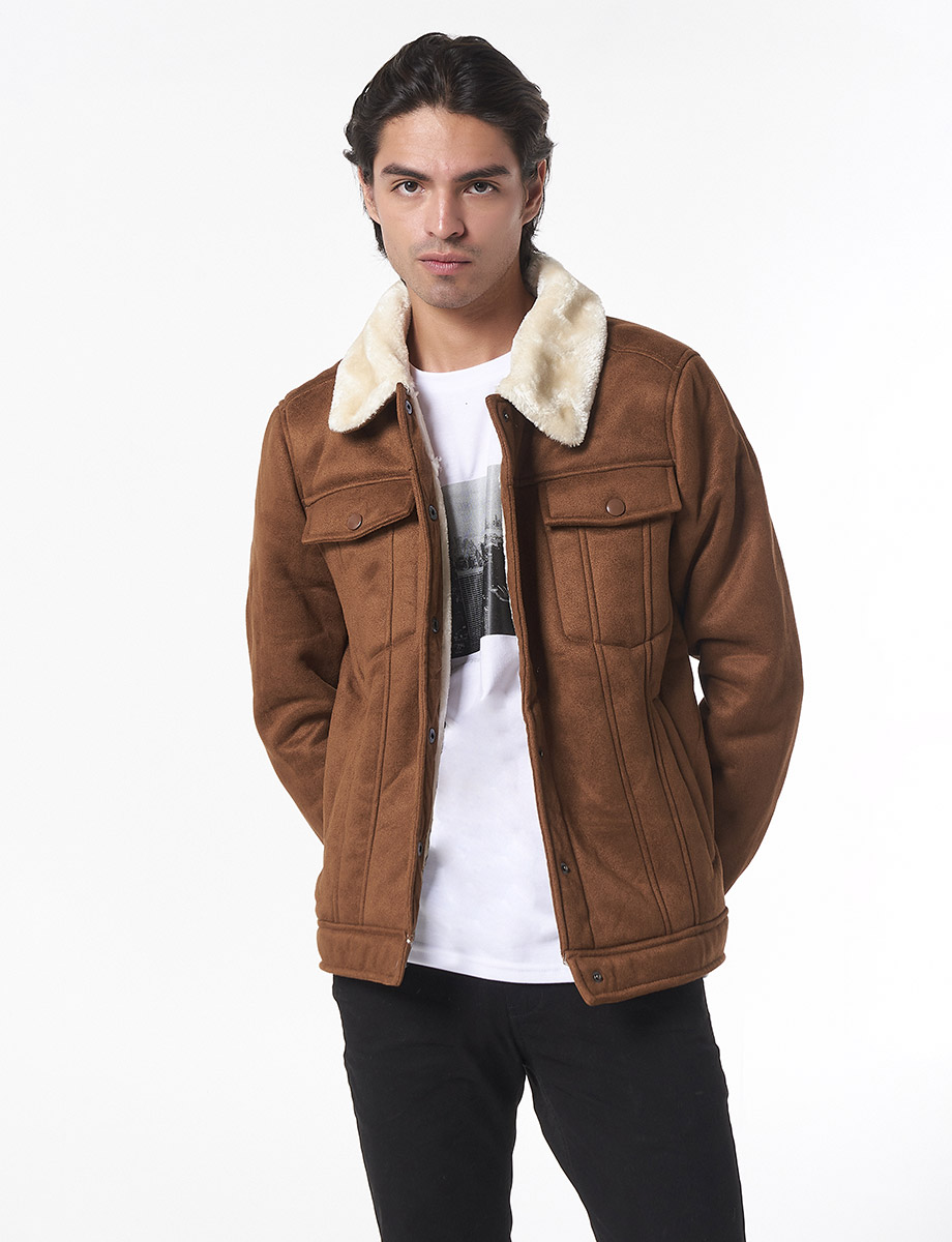 Chaqueta Unicolor Afelpada