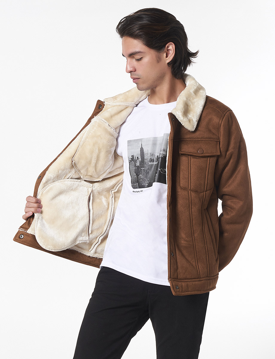 Chaqueta Unicolor Afelpada