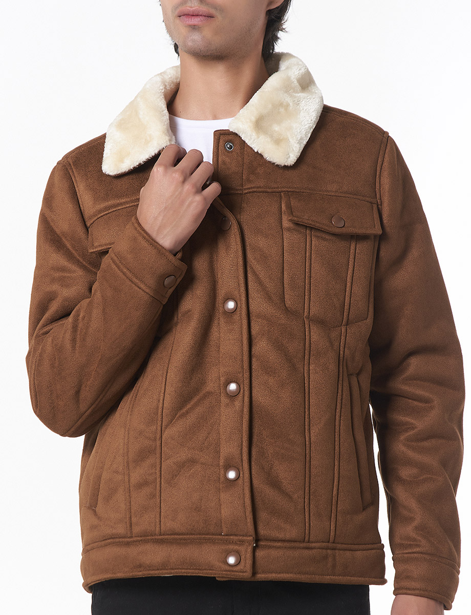 Chaqueta Unicolor Afelpada