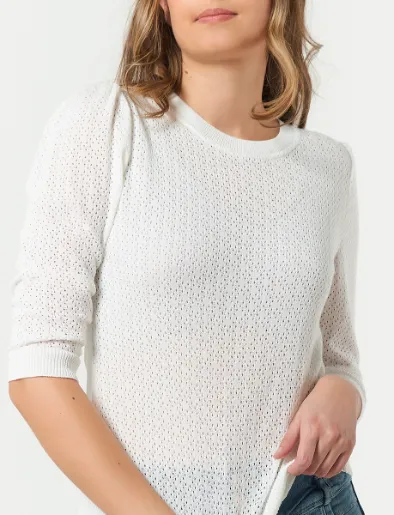 Sweater Troquelado Unicolor