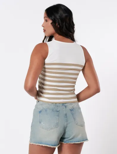 Top a Rayas Unicolor